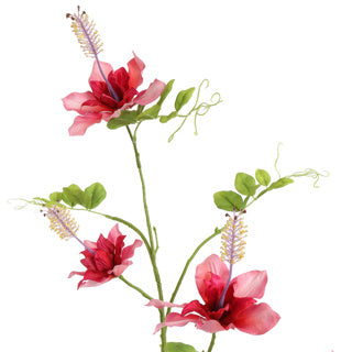 FIORE ARTIFICIALE FIORI DELLE FATE COL. ROSA SCURO 115 CM SETA