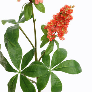 FIORE ARTIFICIALE RAMO FIORITO COL. CORALLO ARANCIO 95 CM SETA