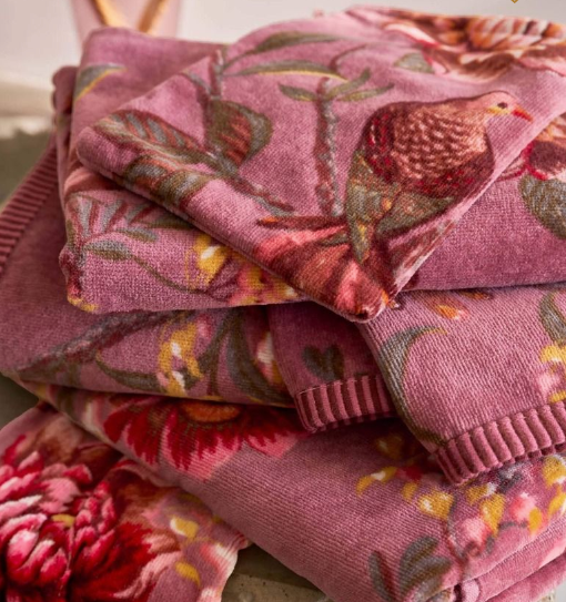 PIP STUDIO - SET VISO E OSPITE COL.MAUVE