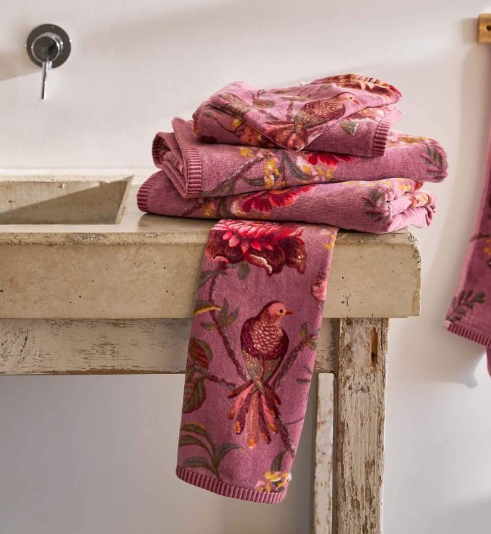 PIP STUDIO - SET VISO E OSPITE COL.MAUVE