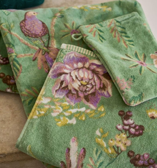 PIP STUDIO - SET VISO E OSPITE COL.VERDE