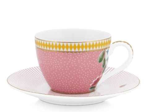 PIP STUDIO - SET/2 CUPS & SAUCERS LA MAJORELLE PINK 280ML