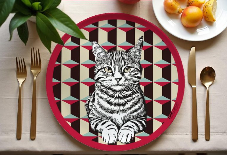 set tovagliette americana rotonda gattone - PINK MARTINI