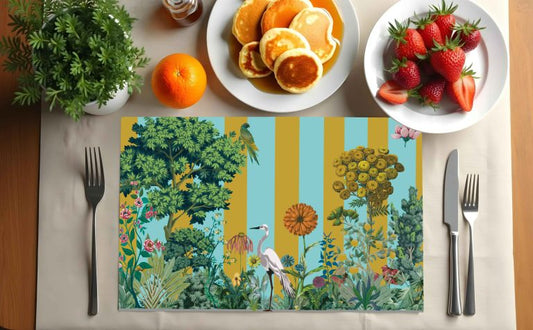 set tovagliette americane rettangolare airone cielo - PINK MARTINI