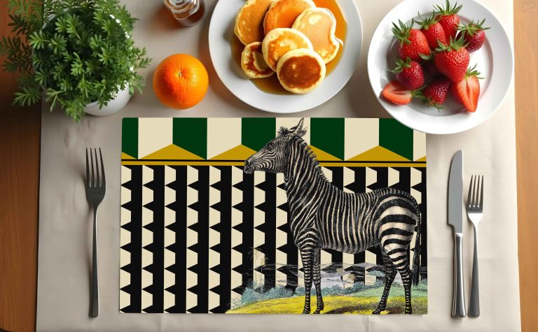 set tovagliette americane rettangolare zebra - PINK MARTINI