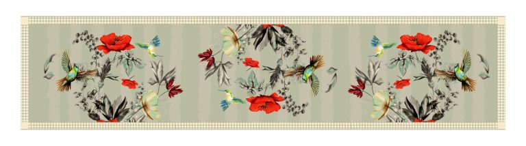 runner policanva colibri salvia 160x50 - PINK MARTINI