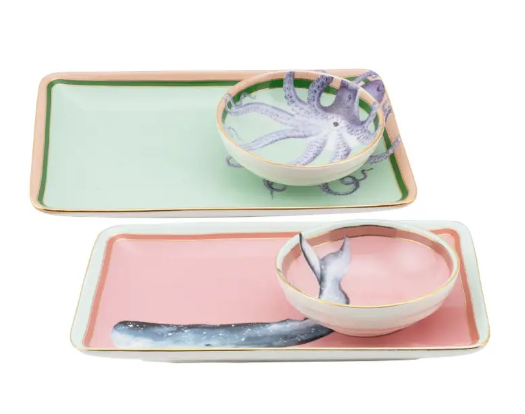 YVONNE ELLEN - SET 2 SUSHI PLATE CON BACCHETTE