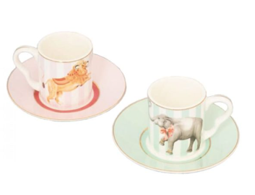 YVONNE ELLEN - SET 2 TAZZINE ESPRESSO LION