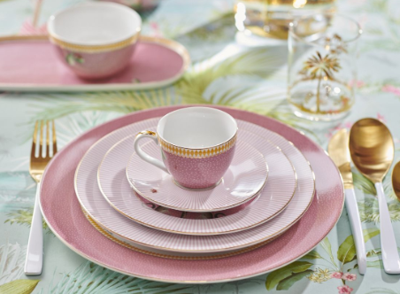 PIP STUDIO - SET/2 CUPS & SAUCERS LA MAJORELLE PINK 280ML