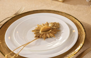 DONUM CASA - SET 12 CUORE VOTIVO C/MAGNETE ORO 75X90